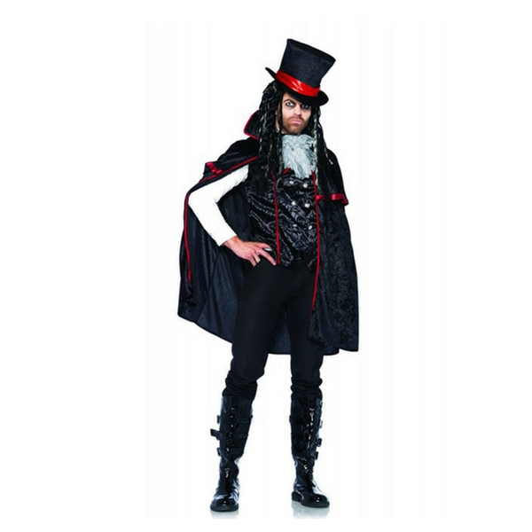 Fantasia Vampiro Masculina de Halloween Com Capa